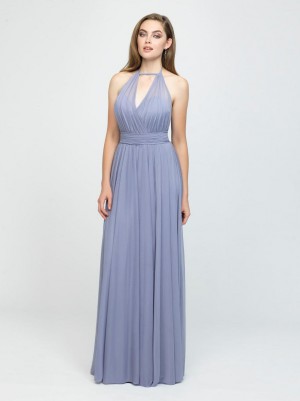 Size 14 Wisteria Allure 1616 Tie Back Halter Bridesmaid Dress