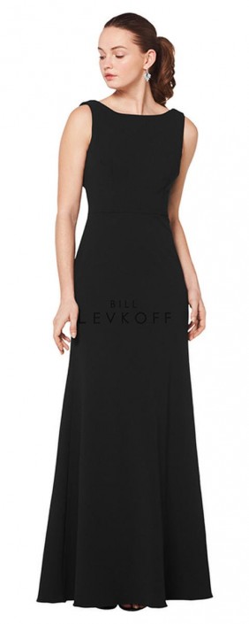 Bill Levkoff 1618 Draped Back Stretch Bridesmaid Dress French Novelty