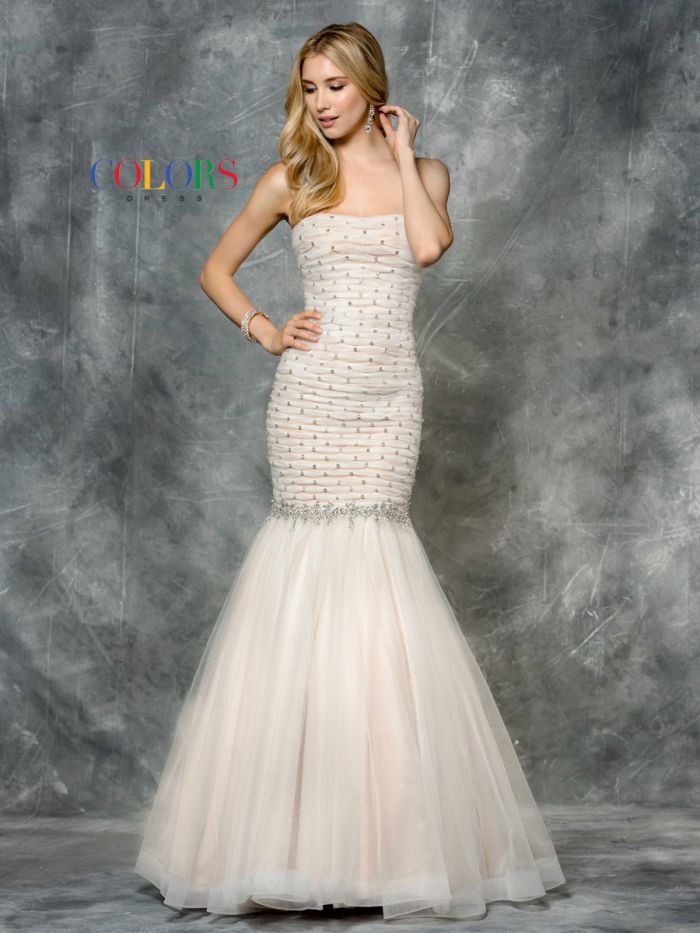 colors beaded mermaid dress french novelty