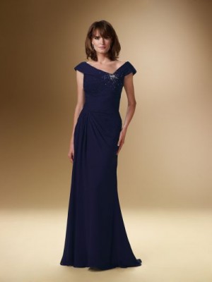 Rina Di Montella 1621 Cap Sleeve Mother of the Bride Dress