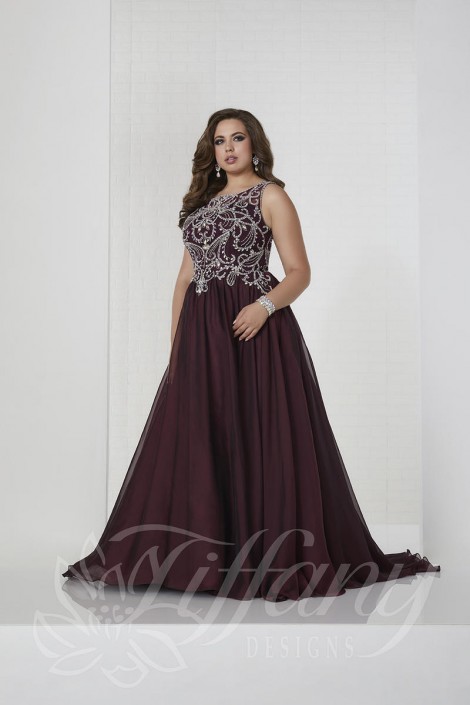 Tiffany plus best sale size prom dresses