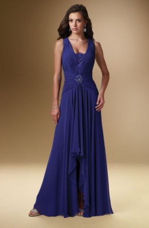 Rina Di Montella 1633 Deep V Back MOB Dress