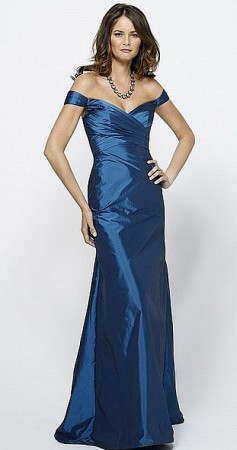 Watters Long Off the Shoulder Bridesmaid Dress 1633