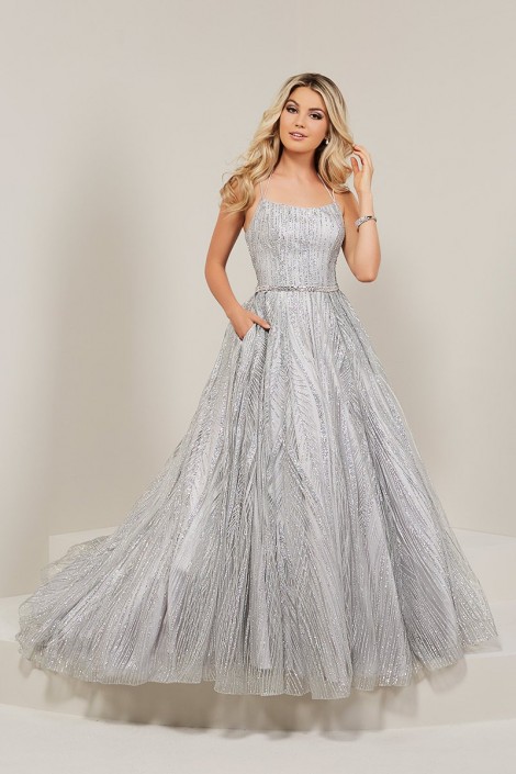 glitter tulle gown