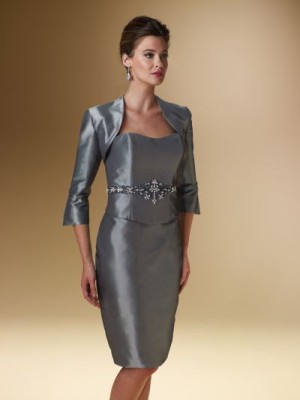 Rina Di Montella 1642-S Short Mother of the Bride Jacket Dress