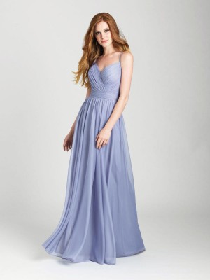 Size 12 Wisteria Allure 1650 Ruched Chiffon Bridesmaid Dress