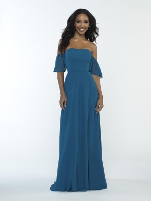 Allure 1673 Sweet Off Shoulder Ruffle Bridesmaid Dress