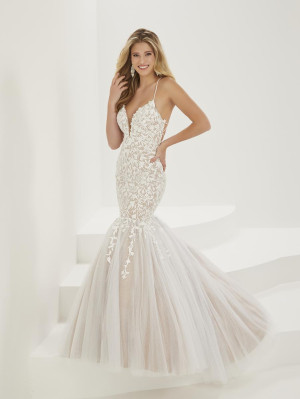 Tiffany Designs 16943 Sparkling Lace Mermaid Dress