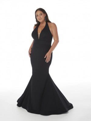 Christina Wu Plus 16959 Halter Trumpet Gown