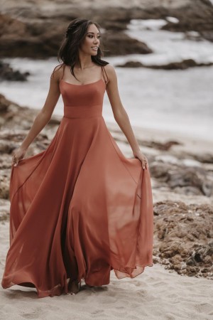 Allure 1698 Dreamy Chiffon Tie Strap Bridesmaid Dress