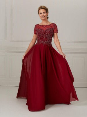 Christina Wu Elegance 17053 Sheer Beaded Mothers Gown