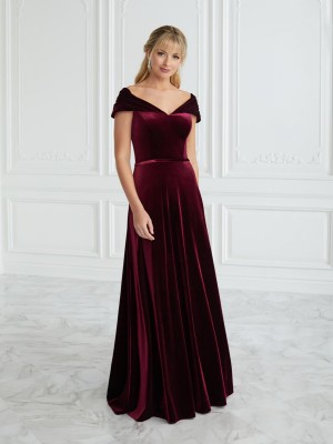 Christina Wu Elegance 17092 Off Shoulder Velvet Gown