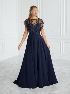 Christina Wu Elegance 17093 Illusion Top MOB Gown