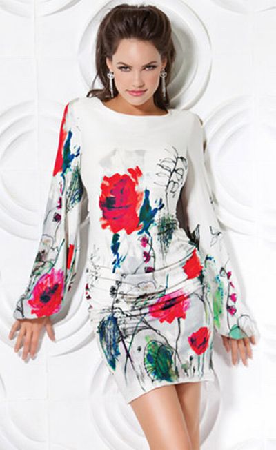 large flower print dress