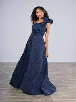 Christina Wu Elegance 17192 Modern One Shoulder Brocade Gown