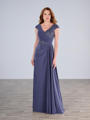 Christina Wu Elegance 17194 Pleated Beaded Mothers Gown