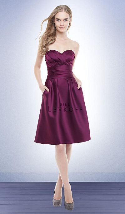 bill levkoff satin bridesmaid dresses