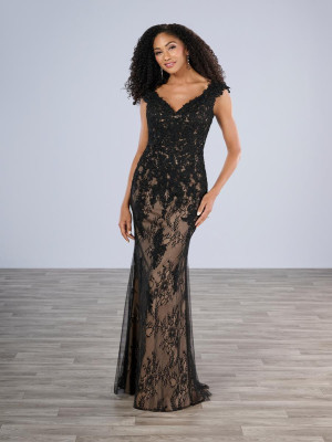 Christina Wu Elegance 17203 Scoop Back Beaded Lace Gown