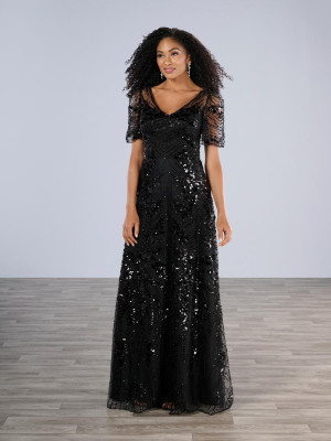 Christina Wu Elegance 17207 Sheer Beaded Lace Gown