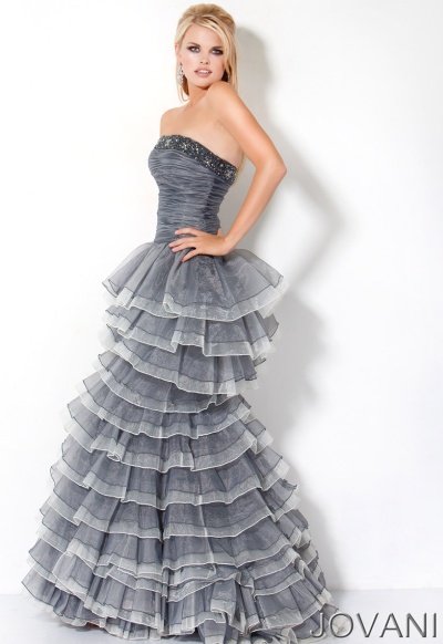 jovani gray dress