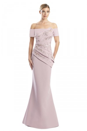 Alexander by Daymor 1753 Asymmetrically Pleated Gown