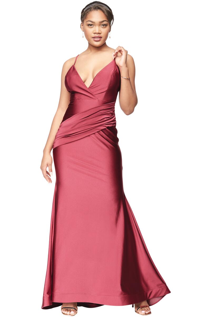 French Novelty Bill Levkoff LEYLA 1807 Pleated Stretch Bridesmaid Dress