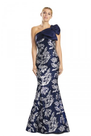 Alexander by Daymor 1851 One Bow Shoulder Floral Gown