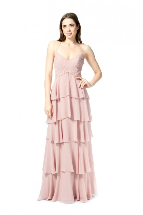 Tiered Chiffon Bridesmaid Dress