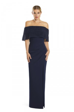 Alexander by Daymor 1883 Off Shoulder Sheath Mothers Gown