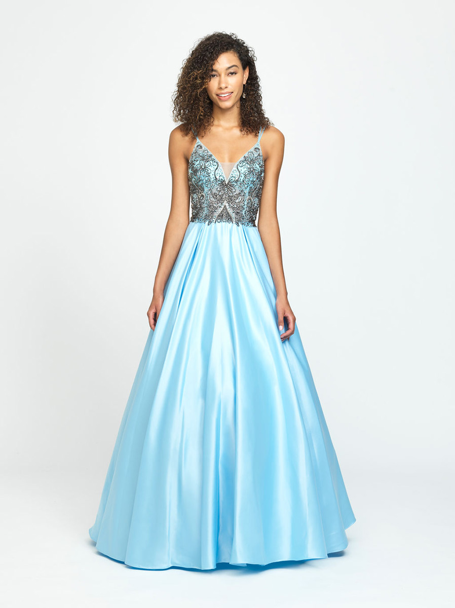 French Novelty: Madison James 19-133 Beaded Prom Gown