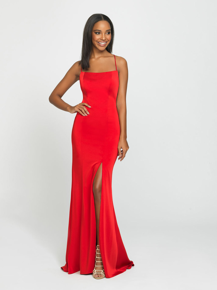 Size 14 Red Madison James 19 185 Sexy Open Back Prom Gown