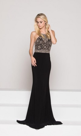 Size 12 Wine Colors Dress 1908 Beaded Halter Prom Gown
