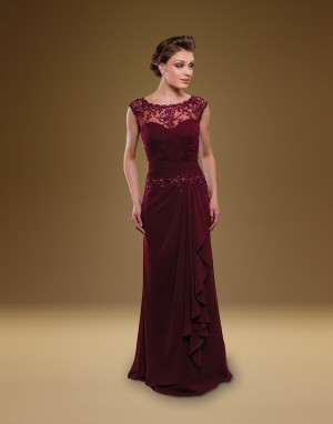 Rina Di Montella 1929 Chiffon and Lace Evening Dress