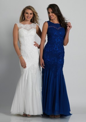 Size 14 Ivory Dave and Johnny 1937 Embroidered Lace Prom Gown
