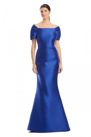 Alexander by Daymor 1967 Off Shoulder Mothers Gown