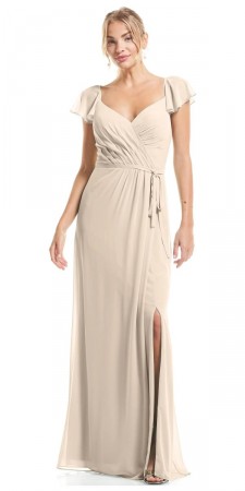 Bill Levkoff MIA 20025 Ruffle V Back Bridesmaid Dress