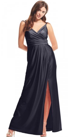 Bill Levkoff KAMI 20040 Draped Slit Bridesmaid Dress