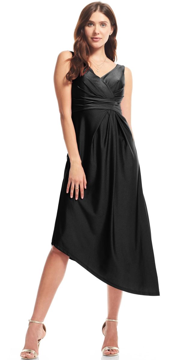 French Novelty Bill Levkoff ELIZA 20043 High Low Midi Bridesmaid Dress
