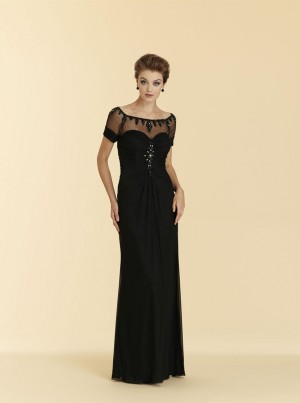 Rina Di Montella 2023 Sheer Short Sleeve Mothers Gown