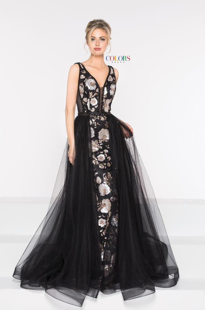 French Novelty Colors Dress 2025 Floral Sequin Gown