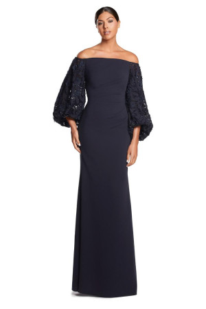 Alexander by Daymor 2047 Lace Sleeves Off Shoulder Gown