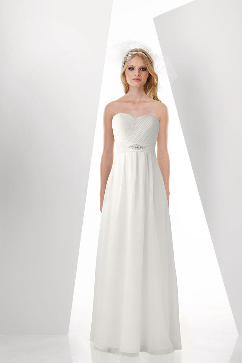 Bari Jay Whites 2048 Destination Wedding Dress French Novelty