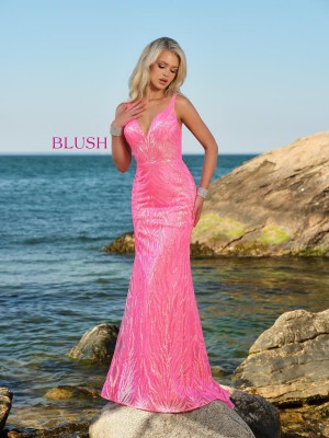 Blush 20508 Shimmering Sequin Prom Dress