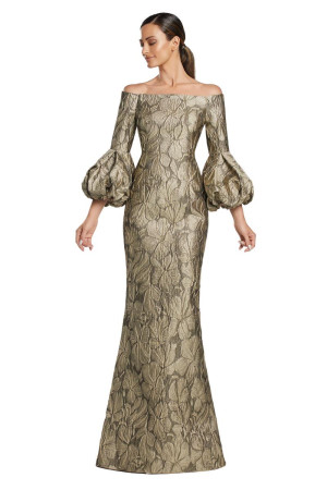 Alexander by Daymor 2054 Balloon Sleeve Evening Gown