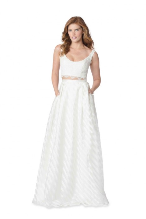Bari Jay Whites 2059 Informal 2pc Wedding Dress French Novelty Bari Jay Whites 2059 Informal 2pc Wedding Dress