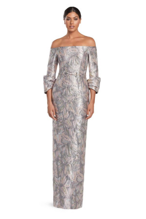 Alexander by Daymor 2061 Off Shoulder Column Gown