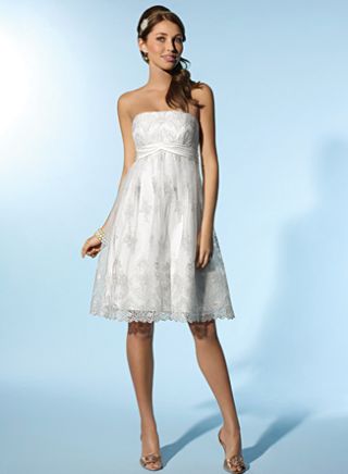 Lace Alfred Angelo Little White Dress ...
