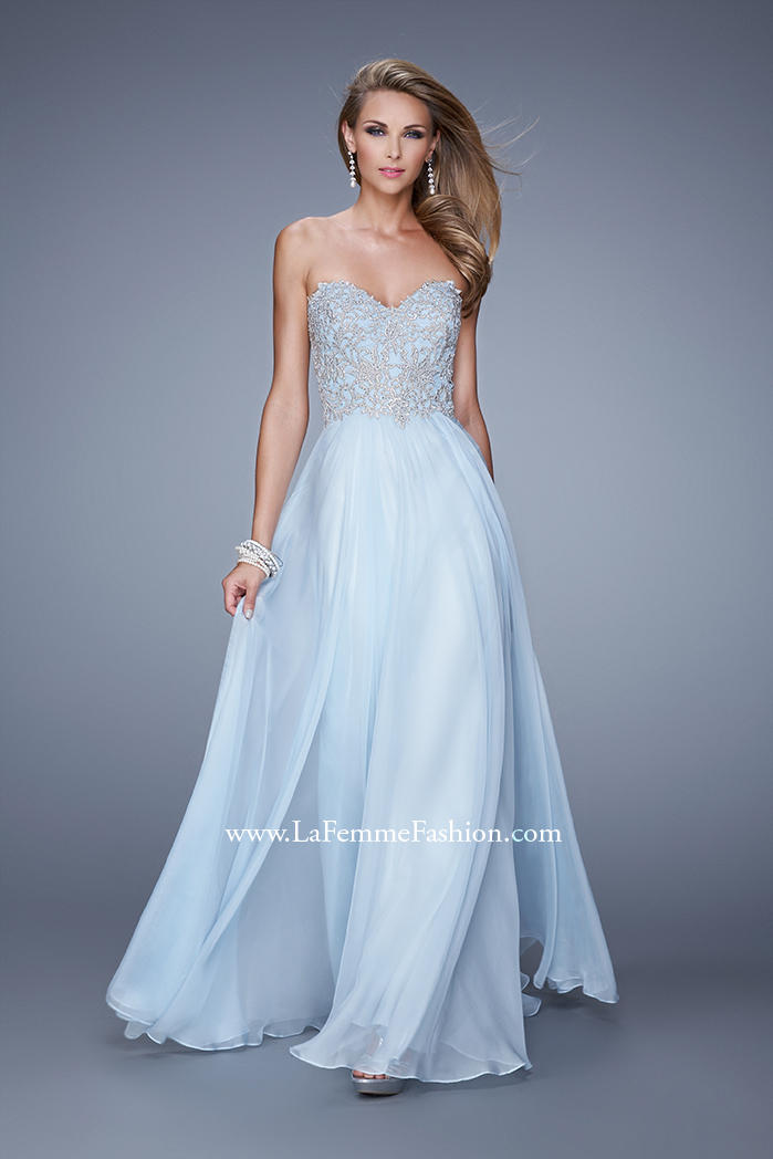 la femme chiffon ball gown