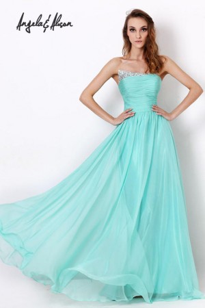 Angela and Alison 21003 Asymmetrical Jeweled Evening Dress