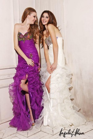 Angela and Alison 21023 Rainbow Beaded Evening Dress